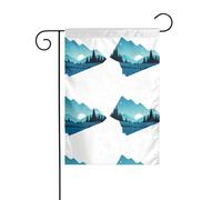 YYHWHJDE Tramonto sui frammenti di vetro Immagine Asta da giardino decorazione cortile esterno double face 30,5 x 45,7 cm