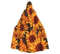 YYHWHJDE Tramonto Sunflowe Stampe Halloween Adulto Mantello Con Cappuccio Uomini E Donne Abbigliamento Mantello Gioco di Ruolo