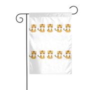 YYHWHJDE Tre graziose piccole tigri modello asta da giardino decorazione cortile esterno su entrambi i lati 30,5 x 45,7 cm