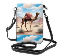 YYHWHJDE Un bel cammello stampa la piccola borsa di cuoio del telefono di vibrazione di vibrazione delle donne, impermeabile e durevole