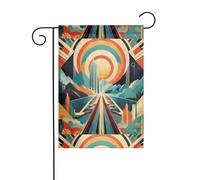 YYHWHJDE Un mondo colorato Immagine Giardino pennone esterno cortile decorazione su entrambi i lati 30,5 x 45,7 cm