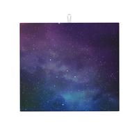 YYHWHJDE Universo con stelle e galassie Interstellar Prints tappetino scolapiatti assorbente per piano di lavoro, strato antiscivolo con stampe vivaci, ideale per l'inaugurazione della casa