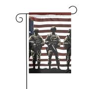 YYHWHJDE US Military Soldiers Patriotic Memorial Day Pattern Garden pennone esterno cortile decorazione moda 30,5 x 45,7 cm