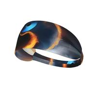 YYHWHJDE Water and Fire Tai Chi Picture Sports Fascia per le donne a prova di sudore fascia elastica estiva
