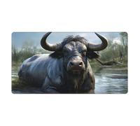 YYHWHJDE Water Buffalo Picture Large Office Gaming Mouse pad 40,6 x 74,9 cm : Forte adesione e durata Addensato e antiscivolo