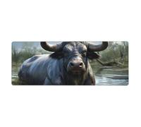 YYHWHJDE Water Buffalo Prints, tappetino per mouse extra large per computer, ufficio, tastiera da gioco, versione ispessita, 30,5 x 80 cm