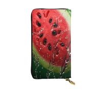 YYHWHJDE Watermelon Green Picture Leather portafoglio pochette lunga Progettato per ragazze e donne alla moda elegante e personalizzato 19 x 10,5 cm, nero, taglia unica, Nero , Taglia unica