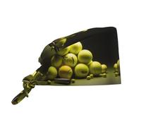 YYHWHJDE WHJDPP - Cappello da chef per donne e uomini, con diagramma da tennis, stampato, per operazioni chirurgiche, infermieristiche, colore nero