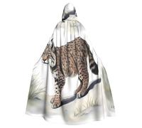 YYHWHJDE Wild Bobcat Stampe Halloween Adulto Mantello con Cappuccio Uomini E Donne Abbigliamento Mantello Gioco di Ruolo