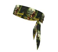 YYHWHJDE Zaino rosso con motivo scoiattolo, foulard sportivo, assorbe il sudore e traspirante, fascia per capelli con movimento, fazzoletto su entrambi i lati