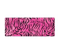 YYHWHJDE Zebra Tiger Leopard Pink Pattern Extra Large Mouse Pad, Computer Ufficio Anti Slip Gaming Keyboard Versione Ispessita 30,5 x 80 cm