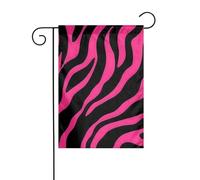 YYHWHJDE Zebra Tiger Leopard rosa modello giardino pennone esterno cortile decorazione moda 30,5 x 45,7 cm