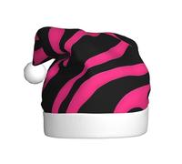 YYHWHJDE Zebra Tiger Leopard rosa stampe cappello di Natale per adulti per uomini e donne abbigliamento fascia per occasioni festive