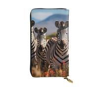 YYHWHJDE Zebras on South Africa Picture Portafoglio pochette lunga in pelle Progettato per ragazze e donne alla moda elegante e personalizzato 19 x 10,5 cm, nero, taglia unica, Nero , Taglia unica