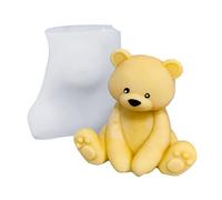 YYID Stampi in silicone con orsetto 3D - Stampo per candele a forma di orso, stampi per fondente, strumenti per decorare torte, zucchero artigianale e cucina per cioccolato, gomma