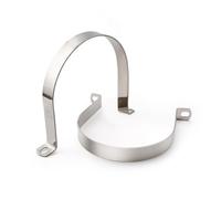 YYIGVMO 2 Pezzi Ø 130mm U-Fascette Stringitubo, Cinghia Rigida per Tubi in Acciaio Inox 304, Clip per Condotto con 2 Fori, per Tubi e Cavi