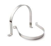 YYIGVMO 2 Pezzi Ø 160mm U-Fascette Stringitubo, Cinghia Rigida per Tubi in Acciaio Inox 304, Clip per Condotto con 2 Fori, per Tubi e Cavi