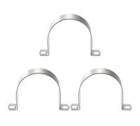 YYIGVMO 3 Pezzi Ø 80mm U-Fascette Stringitubo, Cinghia Rigida per Tubi in Acciaio Inox 304, Clip per Condotto con 2 Fori, per Tubi e Cavi
