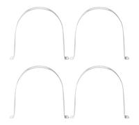 YYIGVMO 4 Pezzi Ø 200mm U-Fascette Stringitubo, Clip per Condotto con 2 Fori, Cinghia Rigida per Tubi in Acciaio Inox 304, per Tubi e Cavi