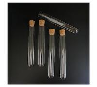 YYJzsw 10 Pezzi 20 Pezzi 50 Pezzi 100 Pezzi 20x150mm Provette In Plastica Trasparente Con Tappo In Sughero Uso For Laboratorio(10pcs)