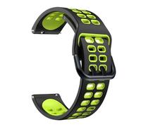 YYJzsw Cinturino in silicone sportivo da 20 mm a sgancio rapido compatibile con Garmin Forerunner 55 245 645 Music/Vivoactive 3/Venu Watch Band Wristband Bracciale(Black Green)
