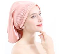 YYKSYDPT Berretto per Capelli in Seta di Gelso al 100% Berretto da Notte in Seta Berretto da Notte per Capelli Lunghi Ricci Capelli non più Crespi e Annodati (Rosa)