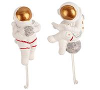 YYLIVING 2 Pezzi Happy Planet Hook up Wall Towel Hanger Adesivo Heavy Duty Wall Hooks Rack Vintage Wall Hooks Sticky on Ganci Appesi Ganci Organizzatori per Cappelli Ganci Appendiabiti Resi