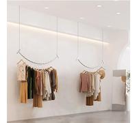 YYLMKMFC-AE Appendiabiti da Soffitto 2 Pezzi, in Metallo Guide Industriali, Altezza Regolabile Salvaspazio(80cm)