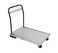 YYLMKMFC Carrello con piattaforma Carrello con piattaforma pieghevole in alluminio con maniglia pieghevole in acciaio Piattaforme mobili Carrello a spinta con pianale mobile(35.8x23.6x32.2inch)