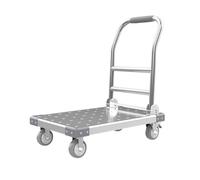 YYLMKMFC Carrello for camion con piattaforma Carrello in acciaio inossidabile addensato Rimorchio pieghevole a pianale Movimentazione espressa in magazzino commerciale silenzioso(Small)