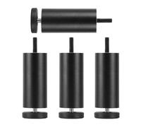 YYLMKMFC Gambe da tavolo nere/argento/oro in metallo, piedini di supporto for mobili da 4 pezzi, gambe di ricambio for mobili fai-da-te(Black,20cm(7.9in))