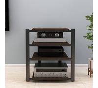 YYLMKMFC Rack audio for armadio AV - Supporto multimediale stereo da 65 cm, ripiano for giradischi, torre audio for casa, ufficio e teatro(Brown,90cm/35.4in)