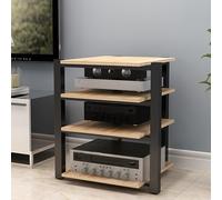 YYLMKMFC Rack audio for armadio AV - Supporto multimediale stereo da 65 cm, ripiano for giradischi, torre audio for casa, ufficio e teatro(Light Brown,90cm/35.4in)