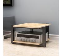 YYLMKMFC Rack audio for armadio AV - Supporto multimediale stereo da 65 cm, ripiano for giradischi, torre audio for casa, ufficio e teatro(Light Brown,40cm/15.7in)