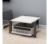 YYLMKMFC Rack audio for armadio AV - Supporto multimediale stereo da 65 cm, ripiano for giradischi, torre audio for casa, ufficio e teatro(White,40cm/15.7in)