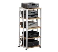 YYLMKMFC Supporto multimediale AV a 3/4/5 livelli - Scaffalatura audio video, rack stereo con spazio aperto, armadio for componenti mobili for la casa(50 * 40 * 109cm)