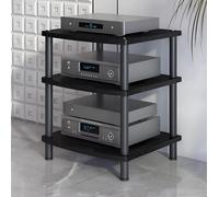 YYLMKMFC Supporto multimediale AV mobile a 4 livelli, rack angolare for TV e audio, mobiletto stereo for CD e spazio di archiviazione multimediale for casa/ufficio/teatro - Moderno(White,3 Tier)