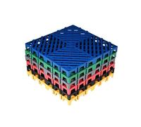 YYLMKMFC Tappetino Drenaggio Modulare,Previene Lo Slittamento Dei Tappetini Del Garage,Pavimentazione Con Cuscini In PP,per Il Seminterrato Dell'autolavaggio(Yellow,4 pieces)