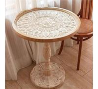 YYLMKMFC Tavolini da caffè piccoli Tavolini in stile retrò con piano in vetro Tavolini for divani vintage for soggiorno Appartamento bellissimo