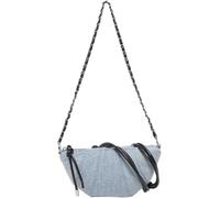YYLUOYANG Borsa Jeans Donna Borsa in denim a catena a tracolla in nylon con cerniera a mezza luna for gnocchi di jeans(Noir)
