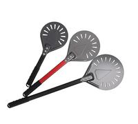 YYLUOYANG Pala Per Pizza 1 pz 7 10 pollici piccola pizza paddle buccia perforata manico corto pala utensili da cucina antiaderenti tornitura for accessori forno(Black 10inch 51.5cm)