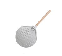 YYLUOYANG Pala Per Pizza 1 pz pala for pizza in alluminio strumenti for sollevamento buccia manico in legno antiscivolo paletta for pane(35cm Round 40cm H)