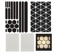 YYMT Set di Adesivi Riflettenti autoadesivi per Bici, Casco, Monopattino e Moto, Alta visibilità al Buio, marcature di Sicurezza Versatili per Scuola, Sport e Tempo Libero