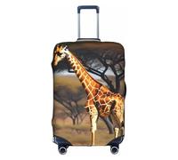 Yyoretp Africa Giraffe Majestic Tree Print Elastic Luggage Cover Copertura di Protezione per Valigia con Cerniera Adatto 45-81 Pollici, bianco, L