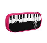 Yyoretp Astuccio grande con stampa pianoforte, doppio strato con cerniera, astuccio per trucchi e matite organizer., rosa, Taglia unica, Beauty Case