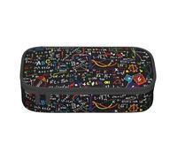 Yyoretp Astuccio per matite con stampa di formule matematiche di grande capacità, organizer per ufficio e cosmetici