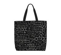 Yyoretp Borsa a tracolla con stampa 3D astratta di scienza chimica con stampa 3D, grande capacità, con cerniera, borsa a tracolla riutilizzabile per lo shopping