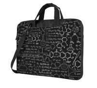 Yyoretp Borsa per computer portatile con stampa 3D astratta di scienza chimica illustrazione, custodia portatile a spalla singola, compatibile con 13-16 pollici, Nero , 15.6 inch