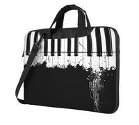 YYORETP Borsa per computer portatile con stampa pianoforte, custodia portatile a spalla singola, compatibile con 13-16 pollici, Nero , 14 inch