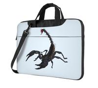 Yyoretp Borsa per computer portatile con stampa scorpione, custodia portatile a spalla singola, compatibile con 13-16 pollici, Nero , 15.6 inch
